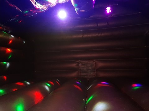 Disco bouncy castle hire in Chesterfield and Sheffield A picture of disco dome bouncy castle hire in Chesterfield and Sheffield