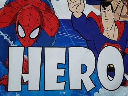 Heroes bouncy castle in Chesterfield and Sheffield Heroes bouncy castle hire in Chesterfield and Sheffield
